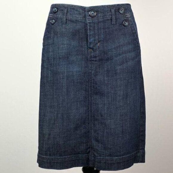 Gap denim skirt size 6 blue pencil with pockets - Picture 1 of 9
